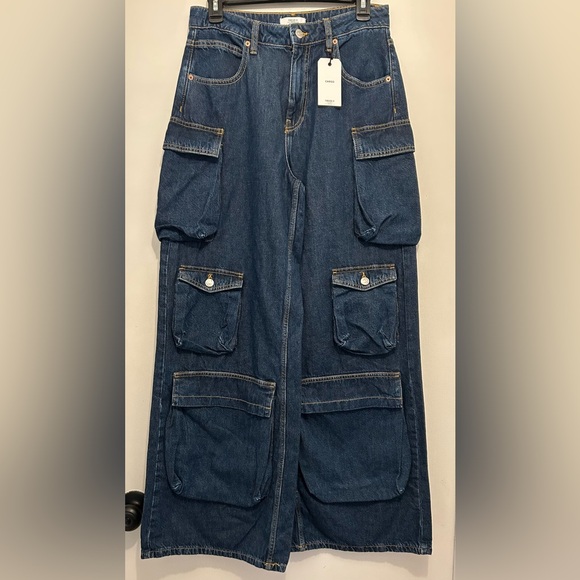 Cargo Denim - NWT High Wide-Leg Cargo Jeans from Forever 21